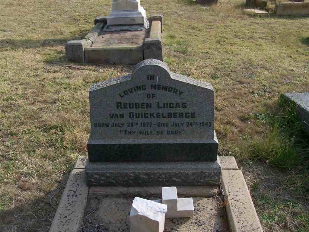 QUICKELBERGE Reuben Lucas, van 1877-1943