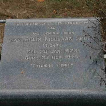 SMUTS Marthinus Nicolaas 1923-1940