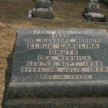 SMUTS Elsje Carolina nee WERNICK 1858-1928