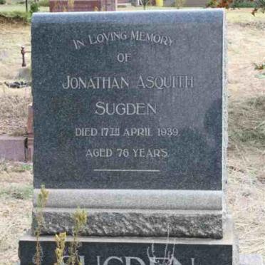 SUGDEN Jonathan Asquith -1939