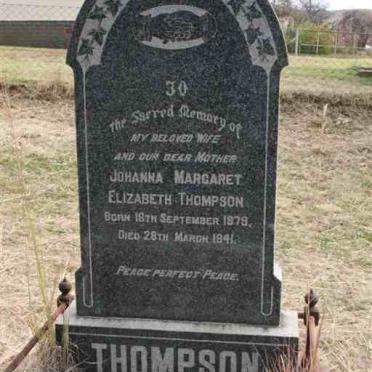 THOMPSON Johanna Margaret Elizabeth 1879-1941