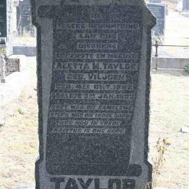 TAYLOR Aletta M. nee VILJOEN 1892-1933
