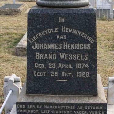 WESSELS Johannes Henricus Brand 1874-1926