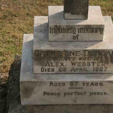 WEBSTER Catherine nee DUNCAN -1927