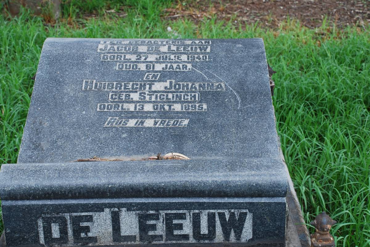 LEEUW Jacob, de -1940 &amp; Huibrecht Johanna STIGLING -1895