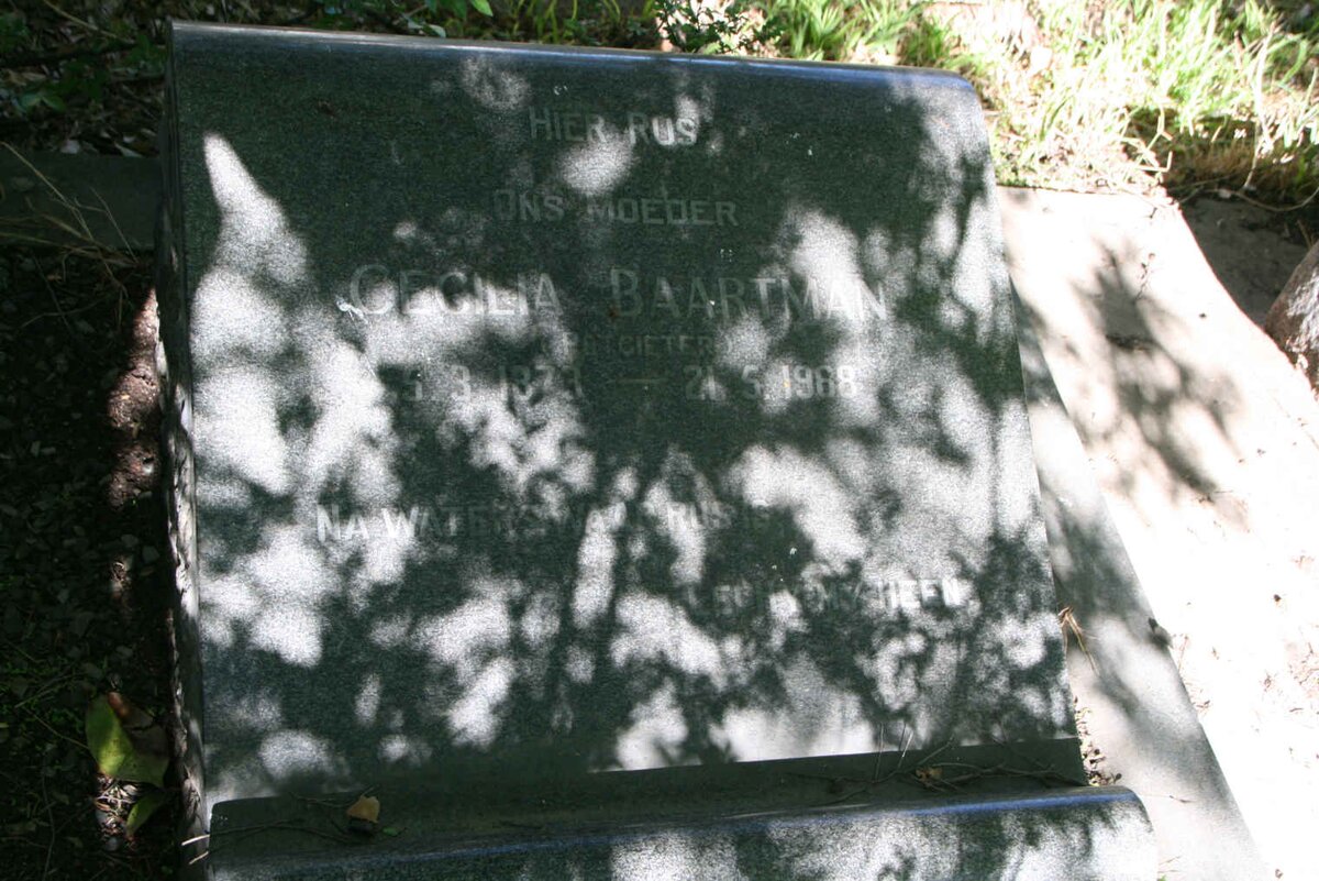 BAARTMAN Cecilia nee POTGIETER 1873-1968