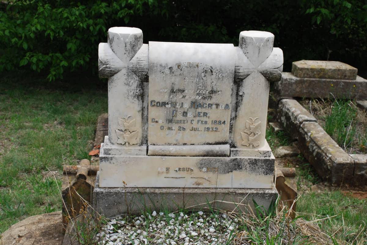GROBLER Cornelia Magritha nee MAREE 1884-1932