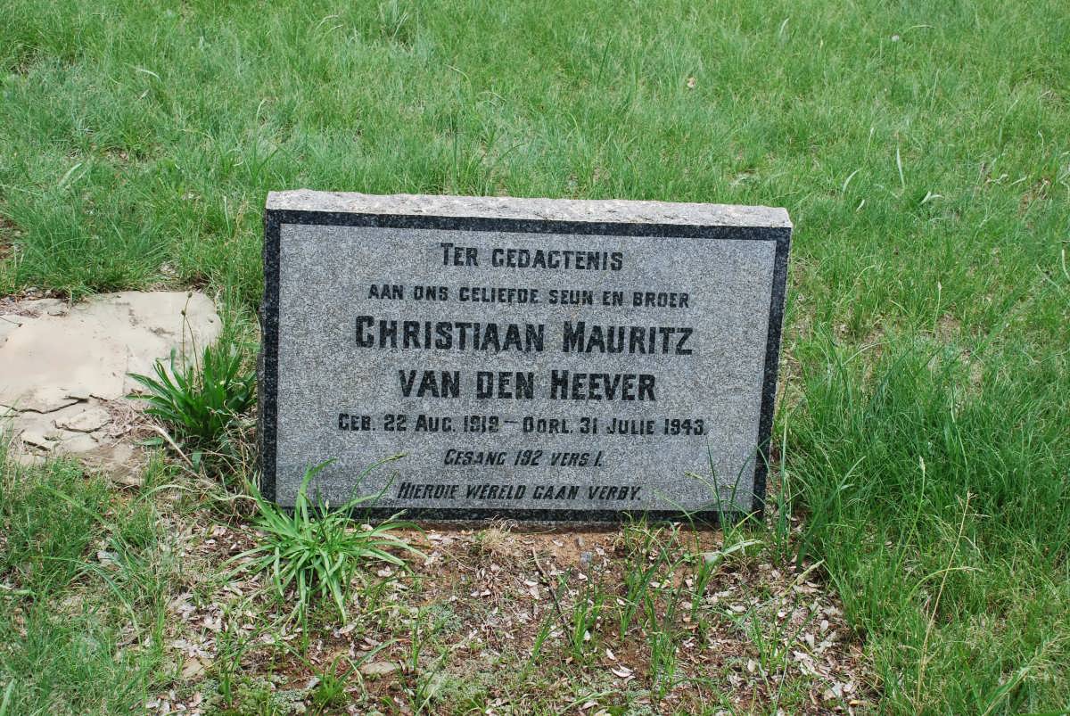 HEEVER Christiaan Mauritz, van den 1919-1943