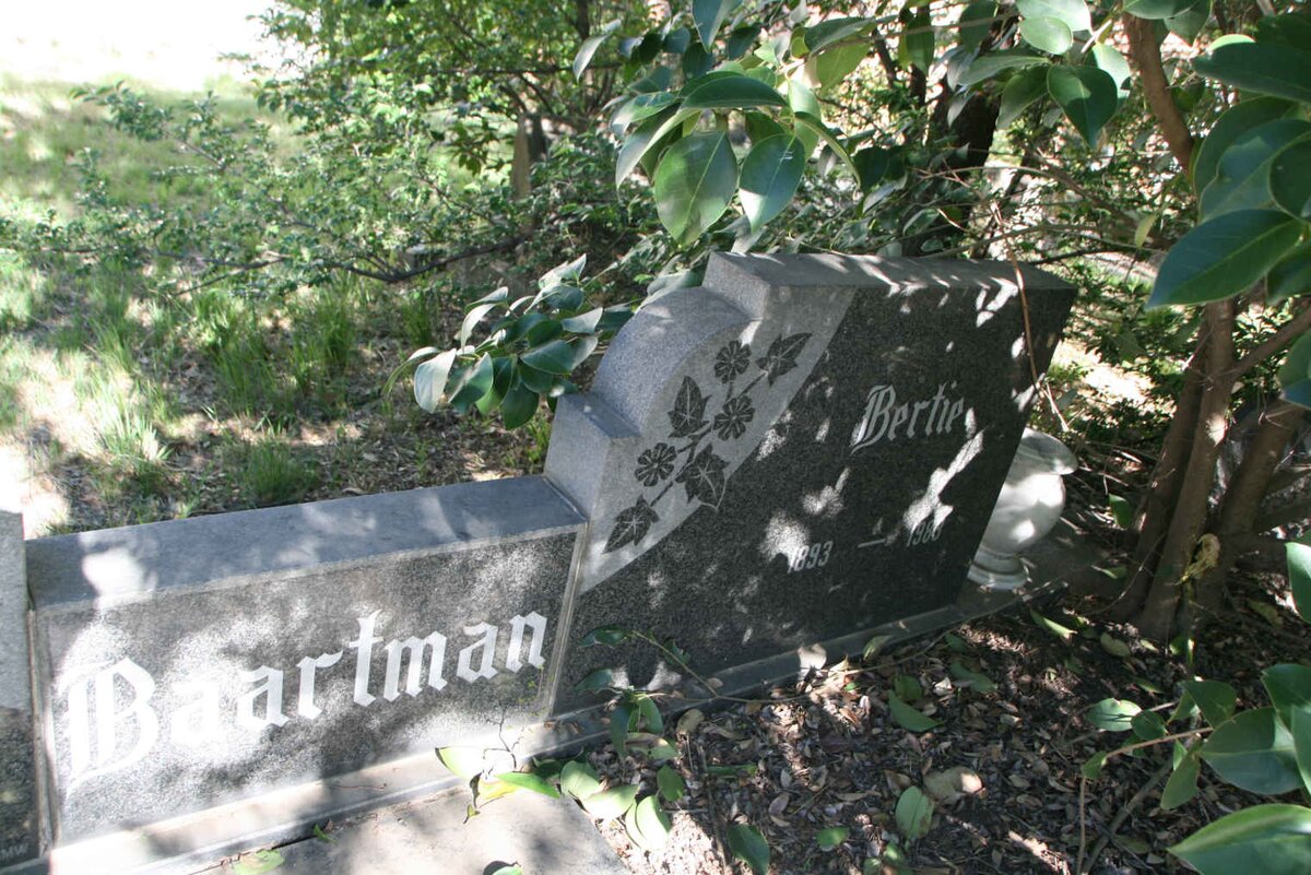 BAARTMAN Bertie 1893-1988