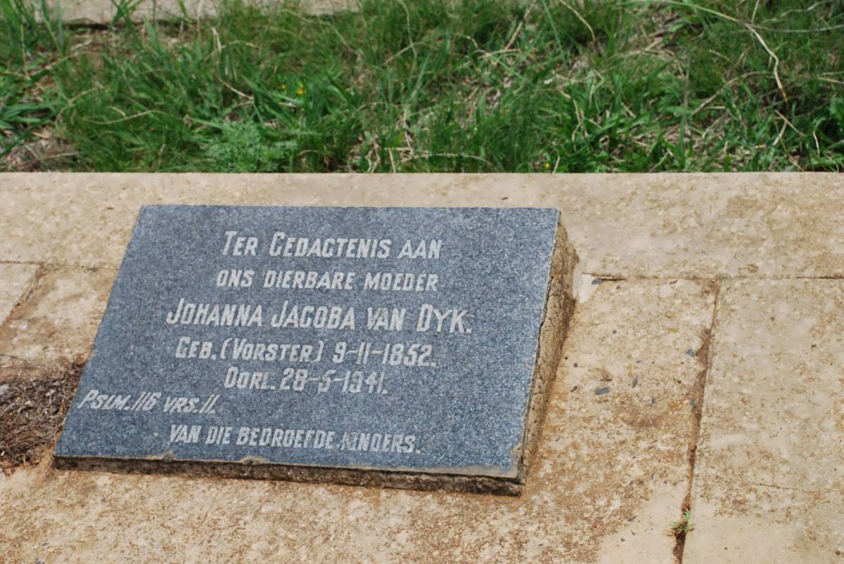 DYK Johanna Jacoba, van nee VORSTER 1852-1941