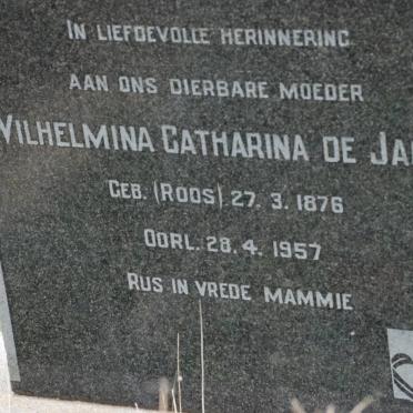 JAGER Wilhelmina Catharina, de nee ROOS 1876-1957