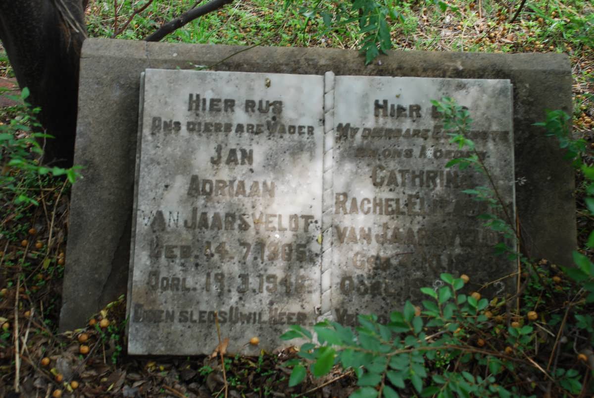 JAARSVELDT Jan Adriaan, van 1885-1946 &amp; Cathrina Rachel Elizabeth ??-??