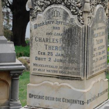 THERON Charles Petrus 1845-1924 &amp; Charlotte Johanna DE LEEUW 1842-1930 