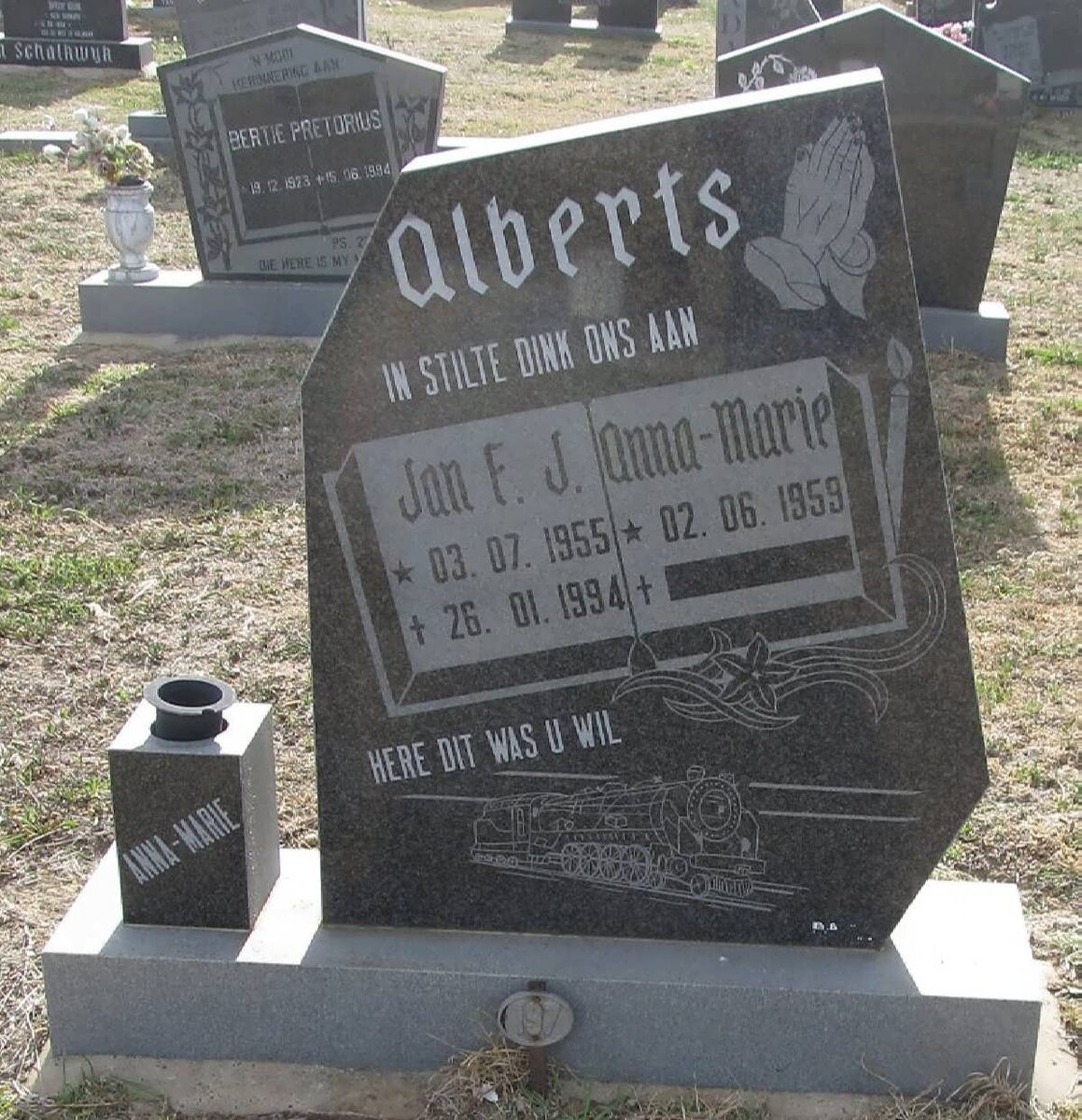 ALBERTS Jan F.J. 1955-1994 &amp; Anna-Marie 1959-