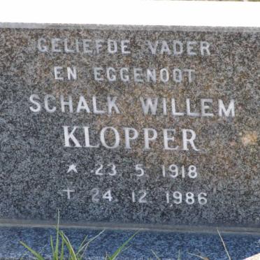 KLOPPER Schalk Willem 1918-1986