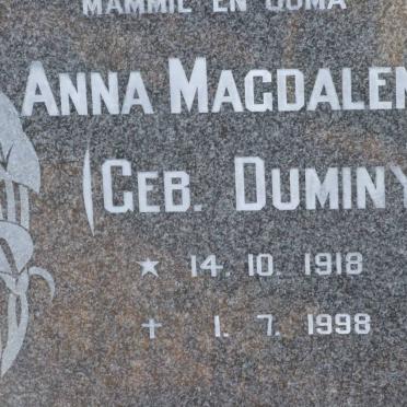 KEMP Josephus 1912-1986 &amp; Anna Magdalena DUMINY 1919-1998