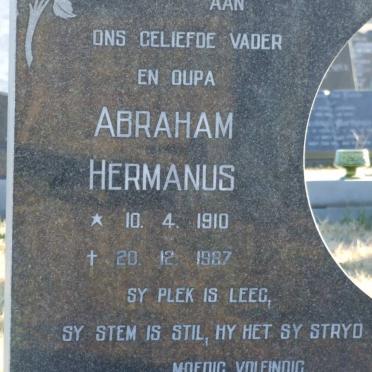 ROUX Abraham Hermanus, le 1910-1987 &amp; Susanna Elizabeth MARAIS 1908-1985