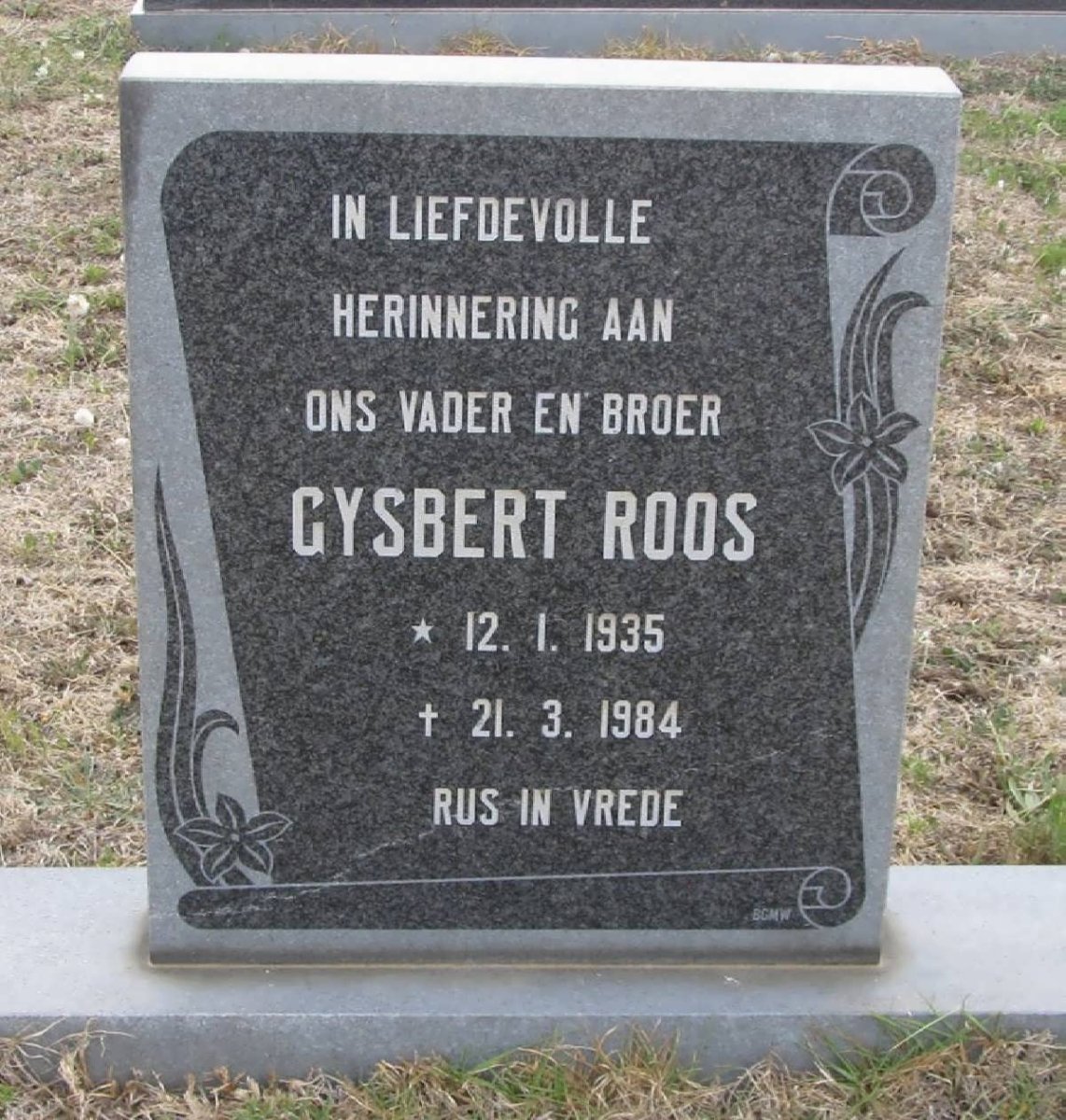 ROOS Gysbert 1935-1984