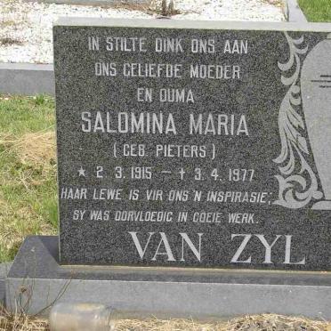 ZYL Salomina Maria, van neé PIETERS 1915-1977