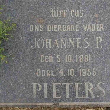 PIETERS Johannes P. 1891-1955
