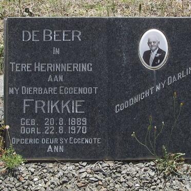 BEER Frikkie, de 1889-1970