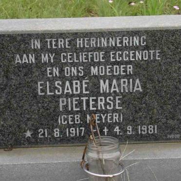 PIETERSE Elsabé Maria neé MEYER 1917-1981