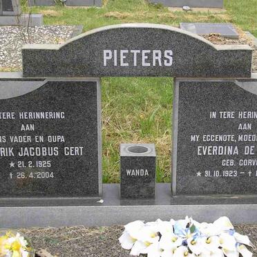 PIETERS Frederick Jacobus Gert 1925-2004 &amp; Everdina de Jongh CORVER 1923-1977
