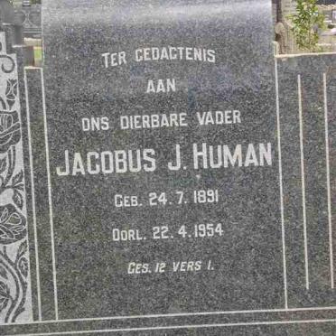 HUMAN Jacobus J. 1891-1954