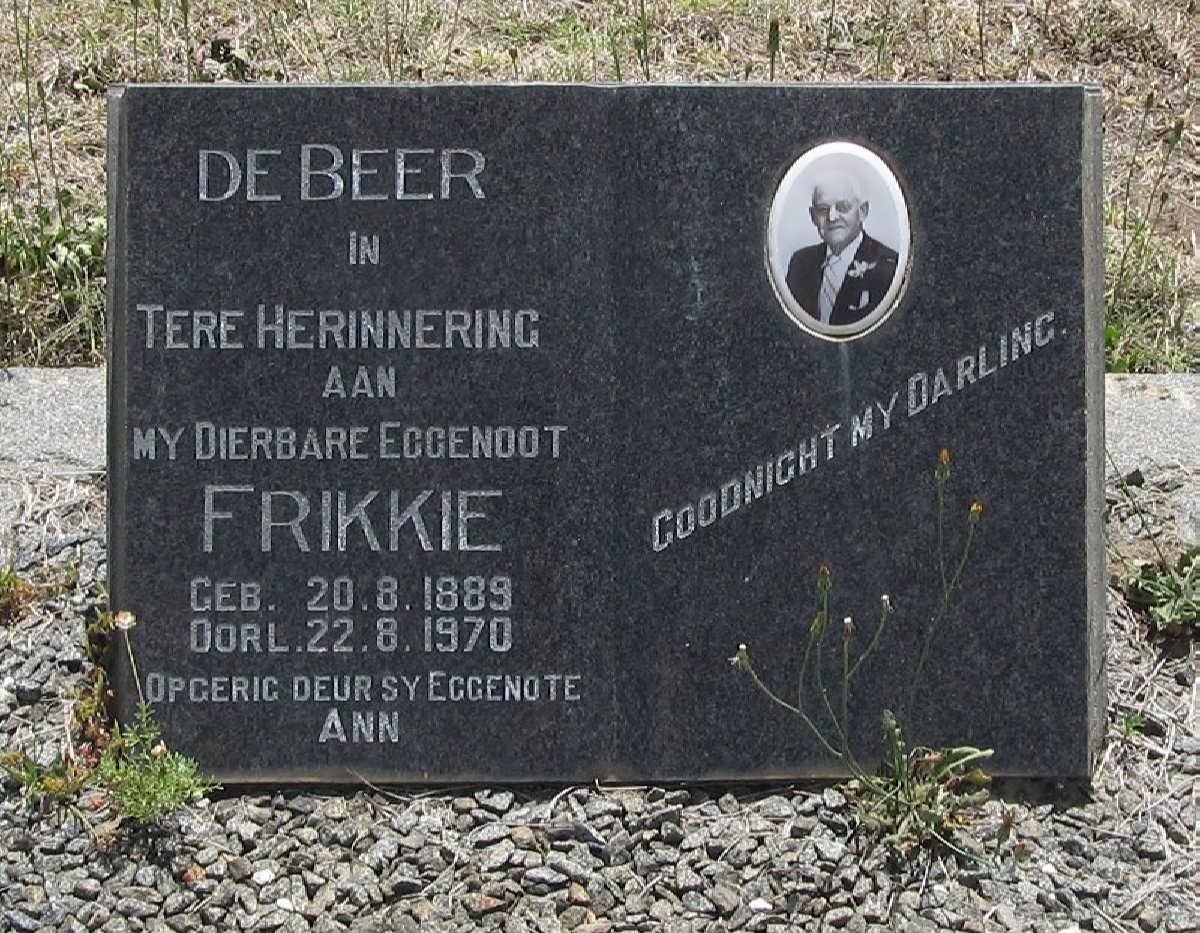 BEER Frikkie, de 1889-1970