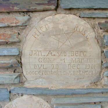 BERG Jan A., v.d. 1886-1901