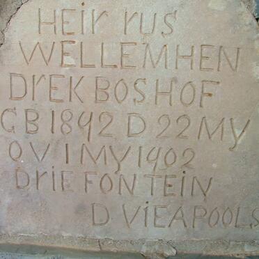 BOSHOF Wellem Hendrek 1892-1902