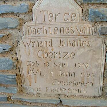 COERTZE Wynand Johanes 1900-1902