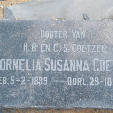 COETZEE Cornelia Susanna 1889-1901