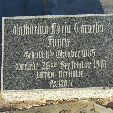 FOURIE Catharina Maria Cornelia 1885-1901