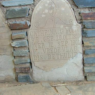 FOUWRIE Cathrina G. 1899-1901