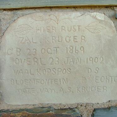 KRUGER Z.A.L. 1869-1902
