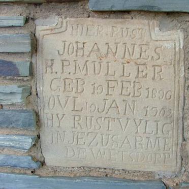 MULLER Johannes H.P. 1896-1902