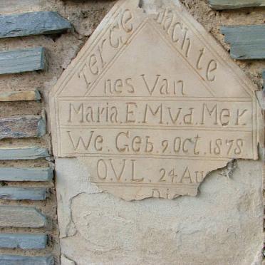 MERWE Maria E.M., v.d. 1878-1901