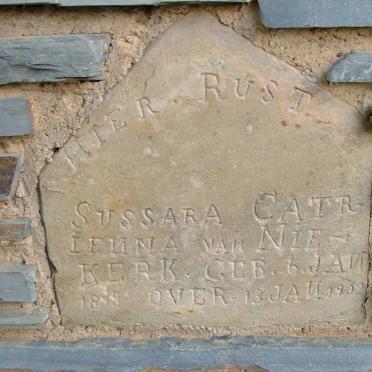 NIEKERK Sussara Catrienna, van 1898-1902