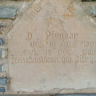 PIENAAR D. 1900-1901