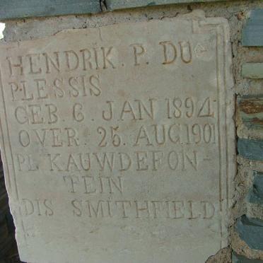 PLESSIS Hendrik P., Du 1894-1901