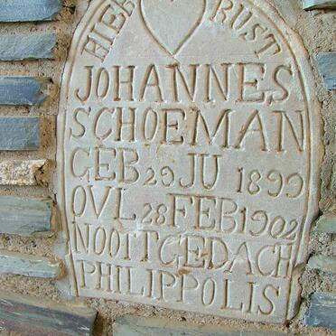 SCHOEMAN Johannes 1899-1902