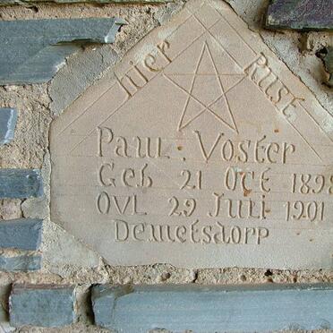 VOSTER Paul 1898-1901