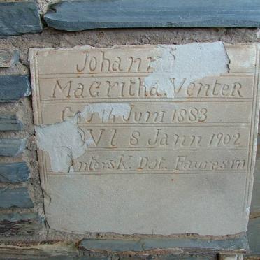VENTER Johanna Magritha 1883-1902