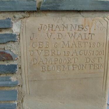 WALT Johannes J., v.d. 1894-1901