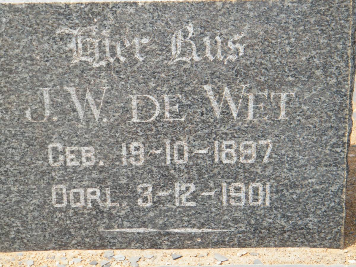 WET J.W., de 1887-1901