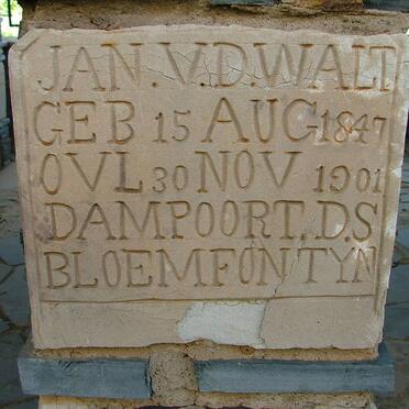 WALT Jan., v.d. 1847-1901