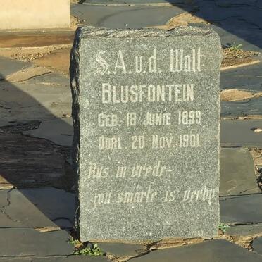 WALT S.A., van der 1899-1901