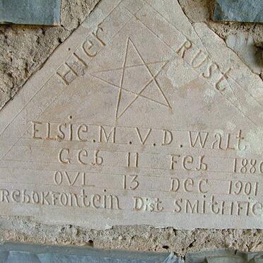 WALT Elsie M., v.d. 1880-1901