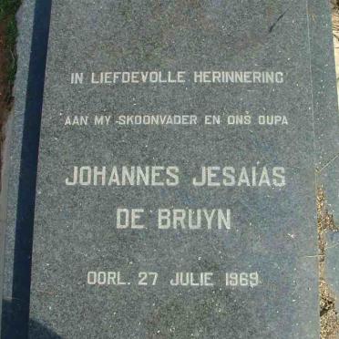 BRUYN Johannes Jesaias, de -1969